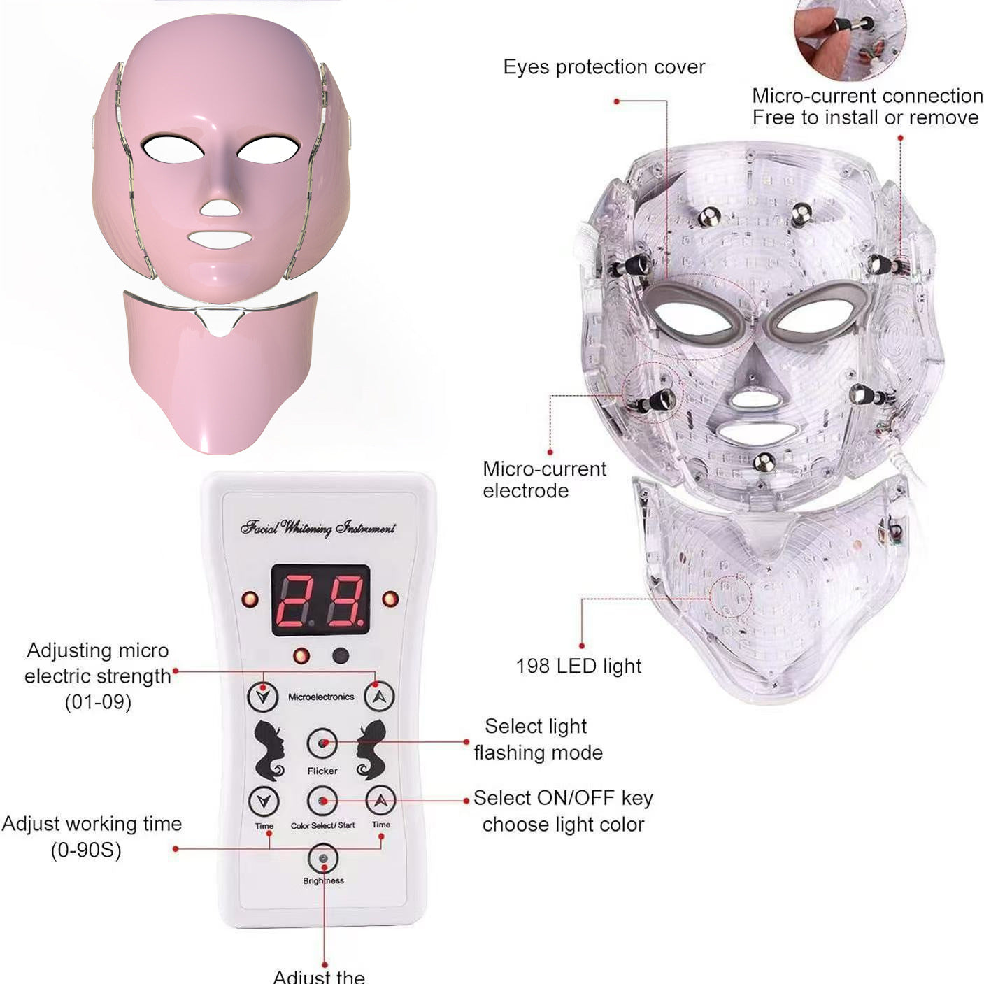 LED Light Therapy Beauty Mask – Anti-Aging & Acne Clearing