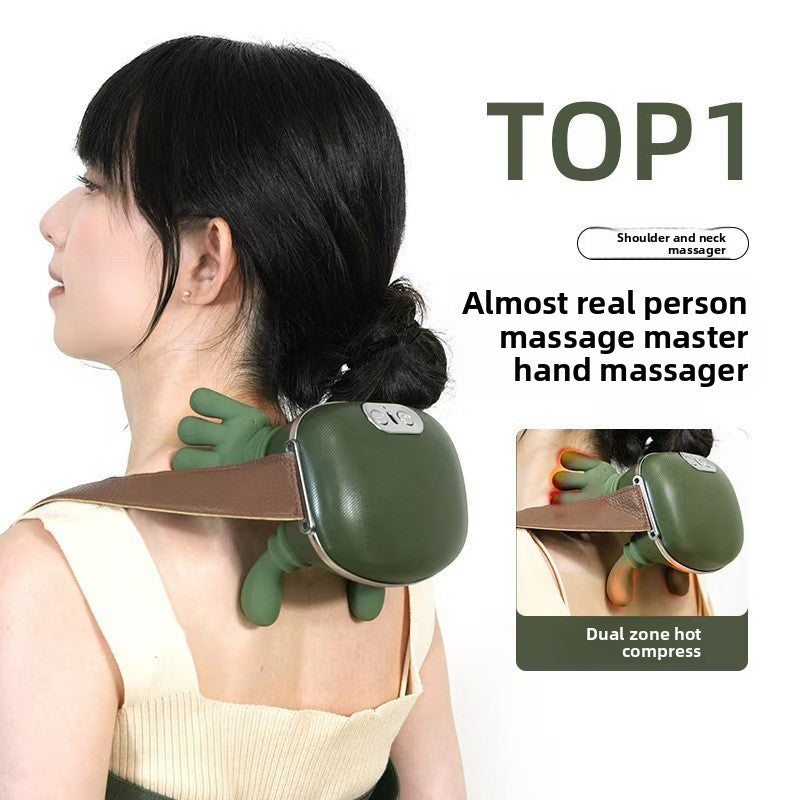 Wireless Neck & Shoulder Massager with Heat – 3-Speed Deep Relief